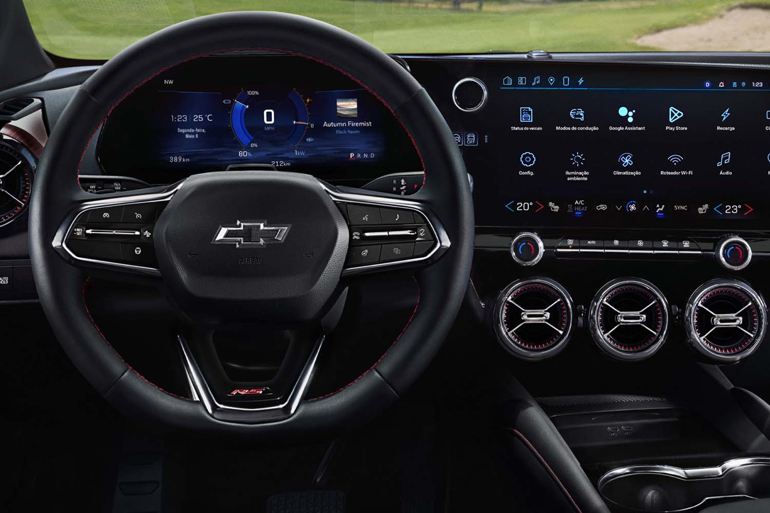 Chevrolet BLAZER RS EV interior deportivo y acabados premium