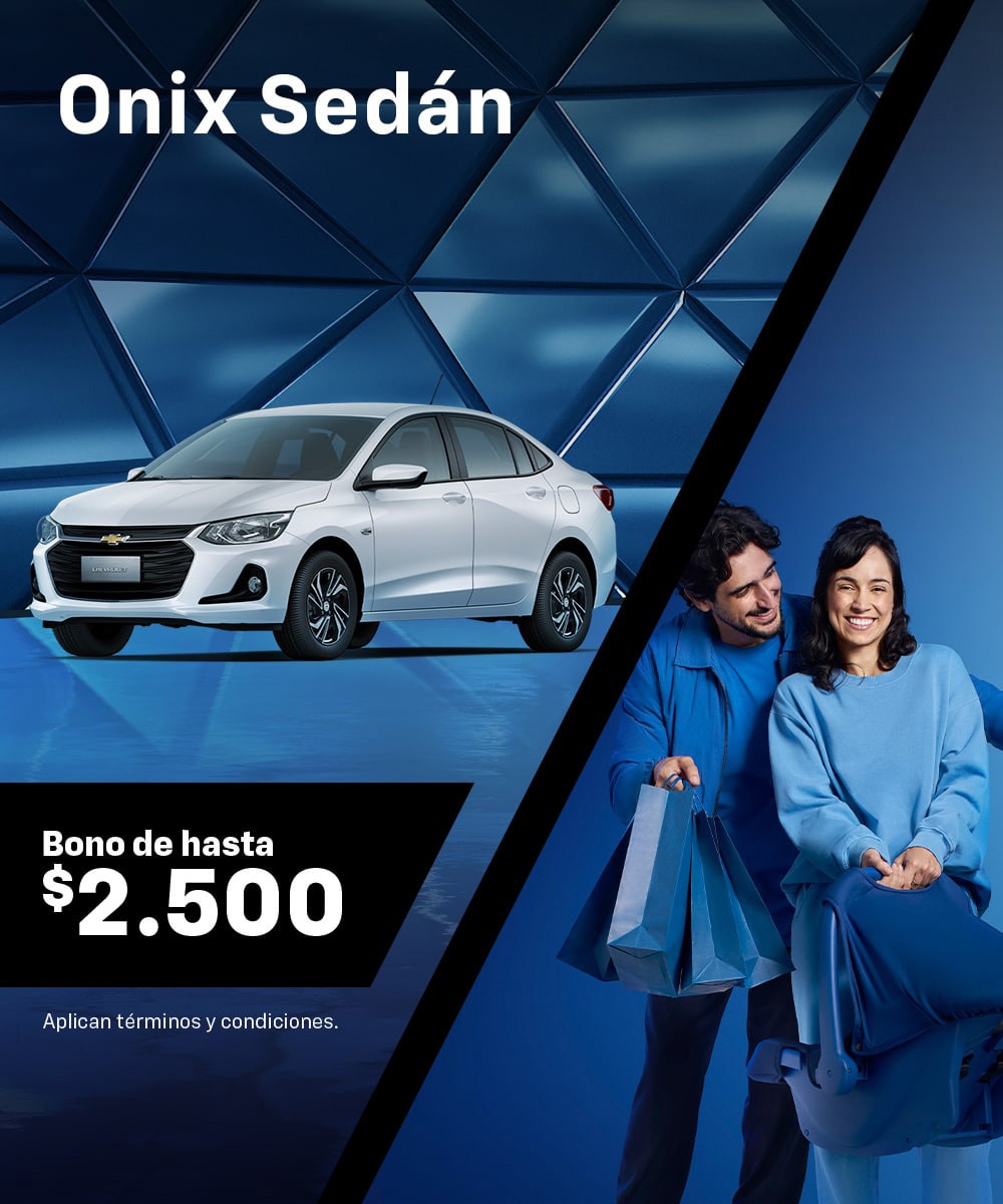 Chevrolet Onix Sedan con Bono de hasta $2.999 por tu usado