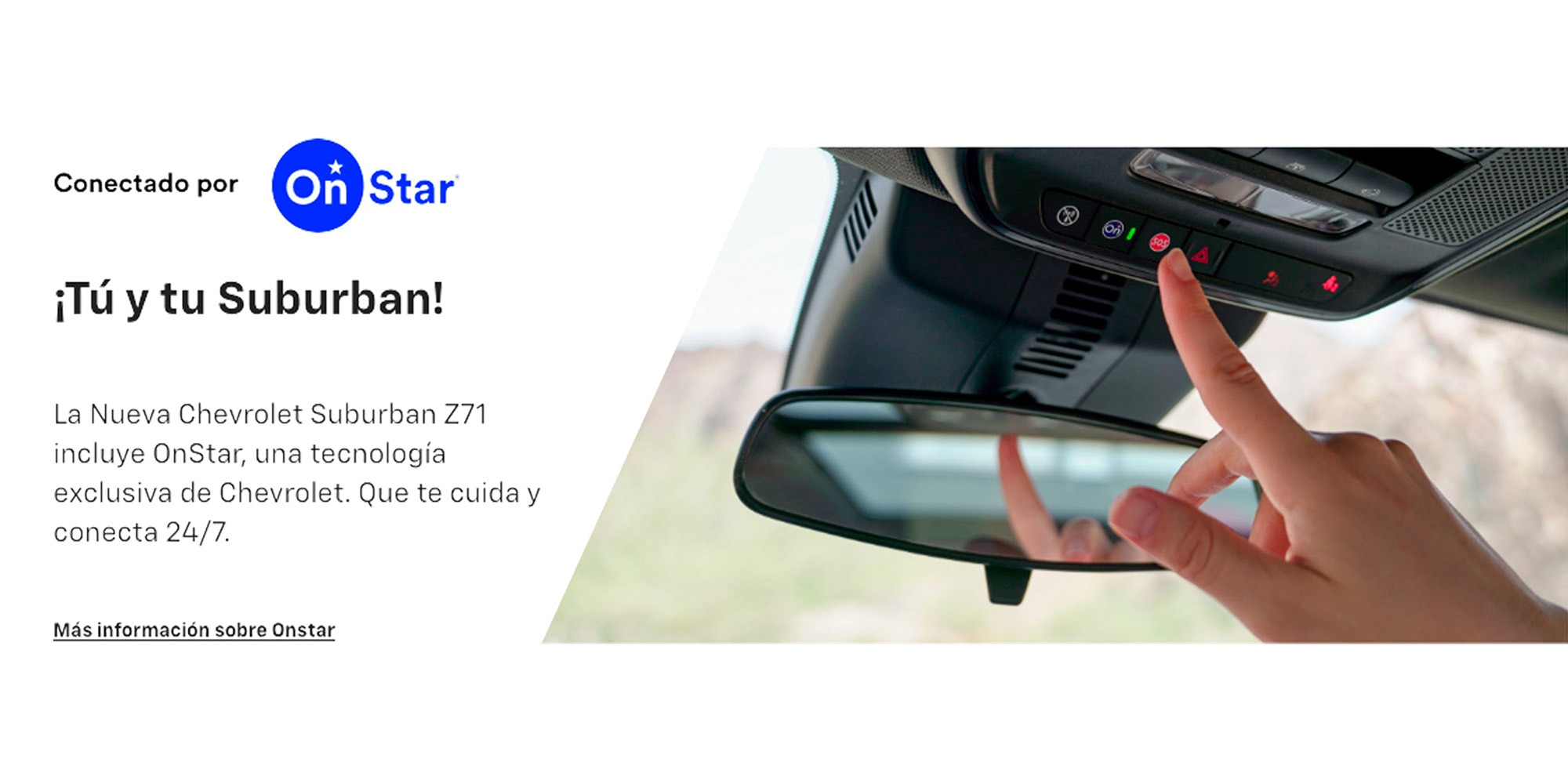 OnStar y tu Chevrolet siempre online para mayor seguridad y asistencia.