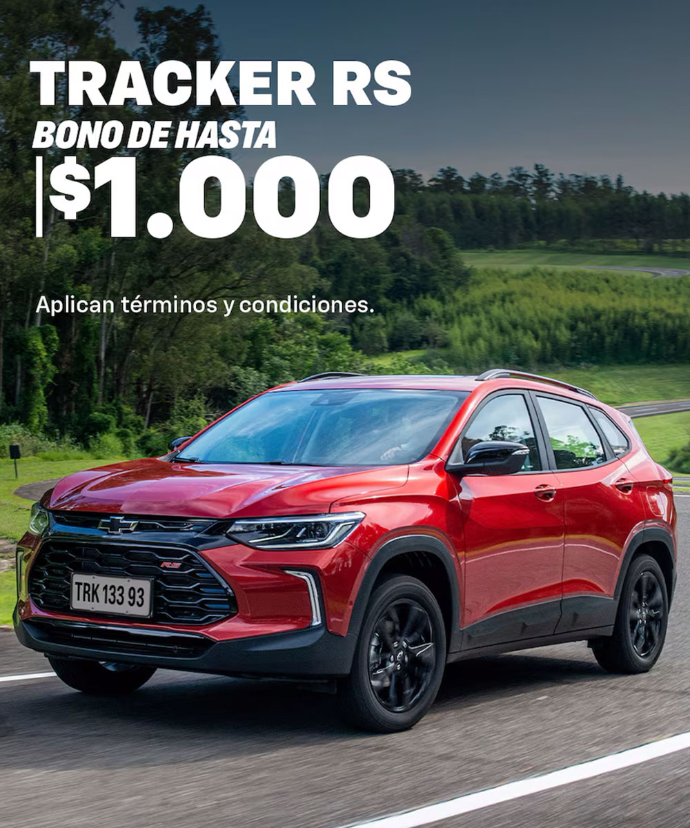Chevrolet Tracker, SUV versátil y espaciosa, equipada con tecnología de seguridad y confort.